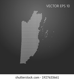 Dotted map of Belize. Vector illustration EPS10.