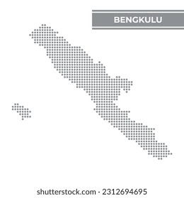 Dotted map of Bengkulu is a province of Indonesia