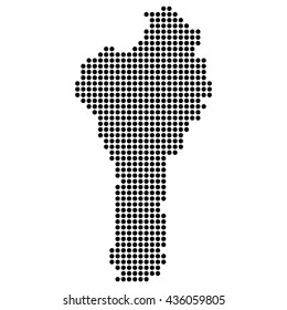 Dotted map - Benin