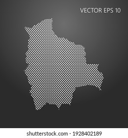 Dotted map of Bolivia. Vector illustration EPS10