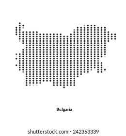 Mapa trazado de Bulgaria para su diseño, concepto Ilustración.