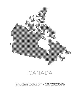 dotted map of canada. graphic temlate for infographic, websites, posters, banners