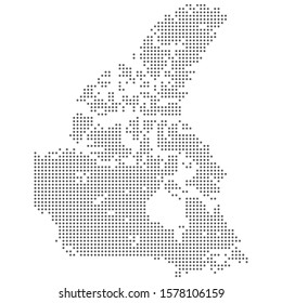 Dotted map of Canada. Vector eps10