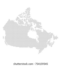 Dotted map of Canada. Vector eps10