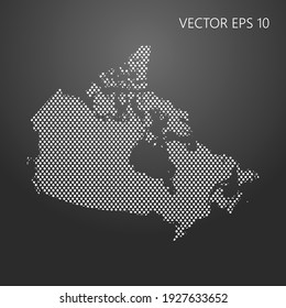 Dotted map of Canada. Vector illustration EPS10.