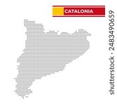 Dotted map of Catalonia in Spain