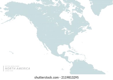 dotted map centered on North America.