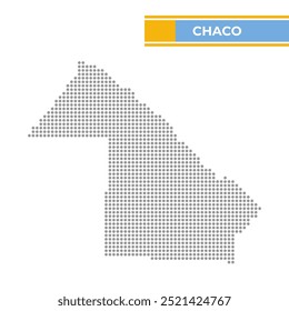 Dotted map of Chaco is a province of Argentina