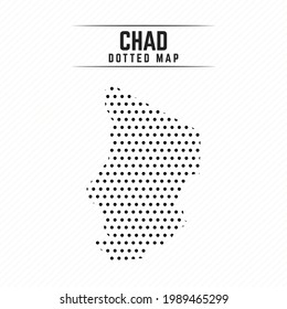 Dotted Map of Chad Stylish Design