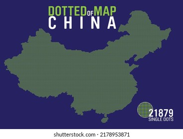 a dotted map of china