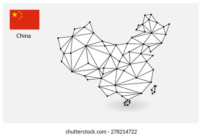 Dotted map of China for your design concept Illustration 