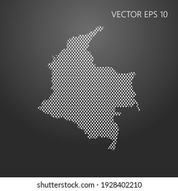 Dotted map of Colombia. Vector illustration EPS10