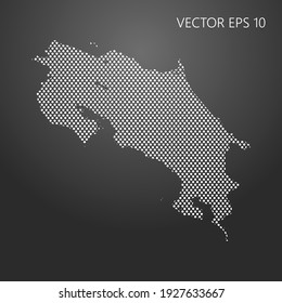 Dotted map of Costa Rica. Vector illustration EPS10.