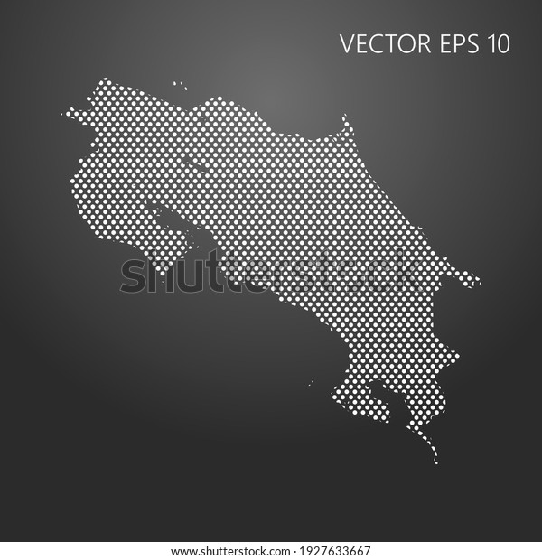 Dotted Map Costa Rica Vector Illustration Stock Vector Royalty Free 1927633667 Shutterstock 3799