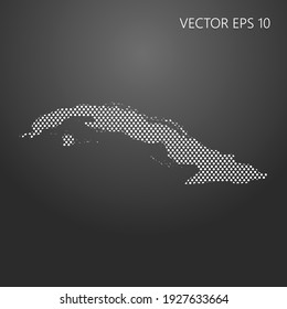 Dotted map of Cuba. Vector illustration EPS10.