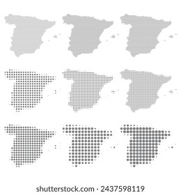 Dotted map in different dot sizes