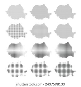 Dotted map in different dot sizes
