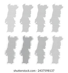 Dotted map in different dot sizes