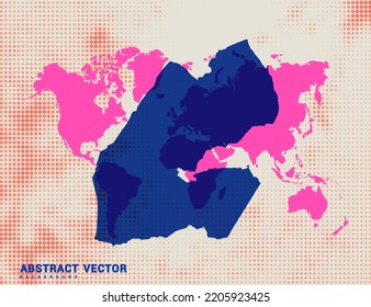 Dotted map of Djibouti vector blue halftone circle design illustration.