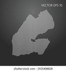 Dotted map of Djibouti. Vector illustration EPS10