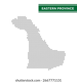 Dotted map of Eastern Province in Saudi Arabia