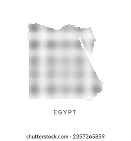 Mapa distorsionado de Egipto. El formulario con puntos negros sobre el fondo de la luz. Ilustración del vector
