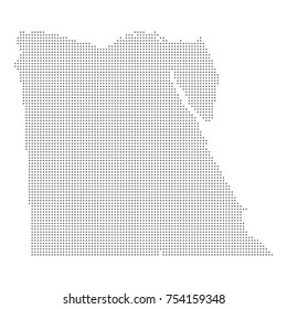 Dotted map of Egypt. Vector eps10