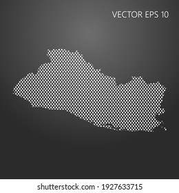 Dotted map of El Salvador. Vector illustration EPS10.