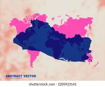 Dotted map of El Salvador vector blue halftone circle design illustration.