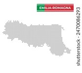 Dotted map of Emilia-Romagna Region in Italy