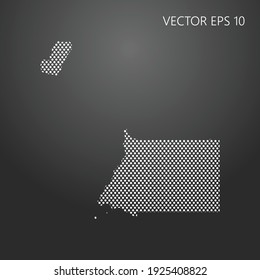 Dotted map of Equatorial Guinea. Vector illustration EPS10