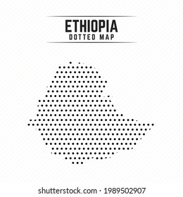 Dotted Map of Ethiopia Stylish Design