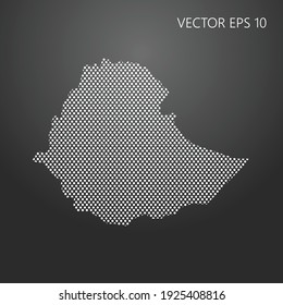 Dotted Karte von Äthiopien. Vektorgrafik EPS10