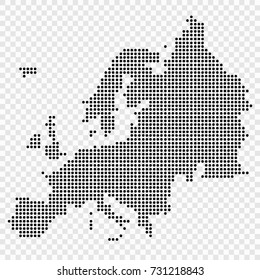  dotted map of Europe