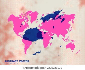 Dotted map of Fiji vector blue halftone circle design illustration.