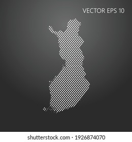 Dotted map of Finland. Vector illustration EPS10.