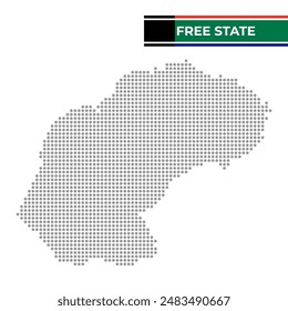 Dotted map of Free State is a province of South Africa