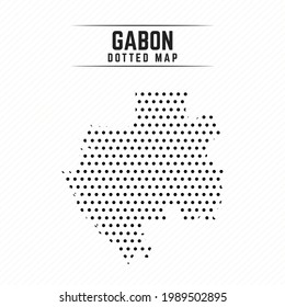 Dotted Map of Gabon Stylish Design