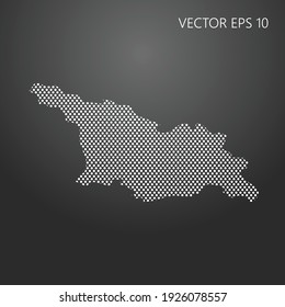 Dotted map of Georgia. Vector illustration EPS10