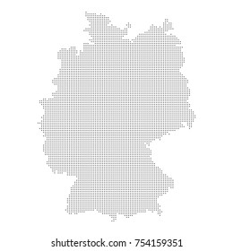 Dotted map of Germany. Vector eps10