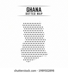 Dotted Map of Ghana Stylish Design