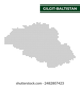 Mapa punteado de Gilgit-Baltistan es una provincia de Pakistán