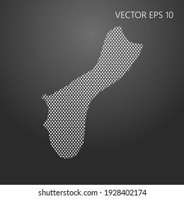 Dotted map of Guam. Vector illustration EPS10