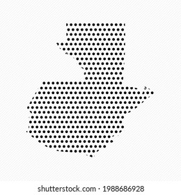Dotted Map of Guatemala Stylish Design