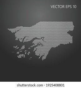 Dotted map of Guinea Bissau. Vector illustration EPS10