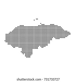dotted map of Honduras