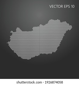 Mapa distorsionado de Hungría. Ilustración del vector EPS10.