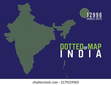 a dotted map of india