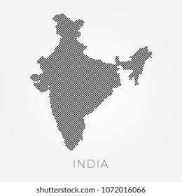 dotted map of india. graphic temlate for infographic, websites, posters, banners