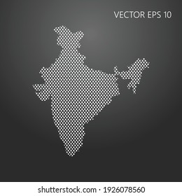 Dotted map of India. Vector illustration EPS10